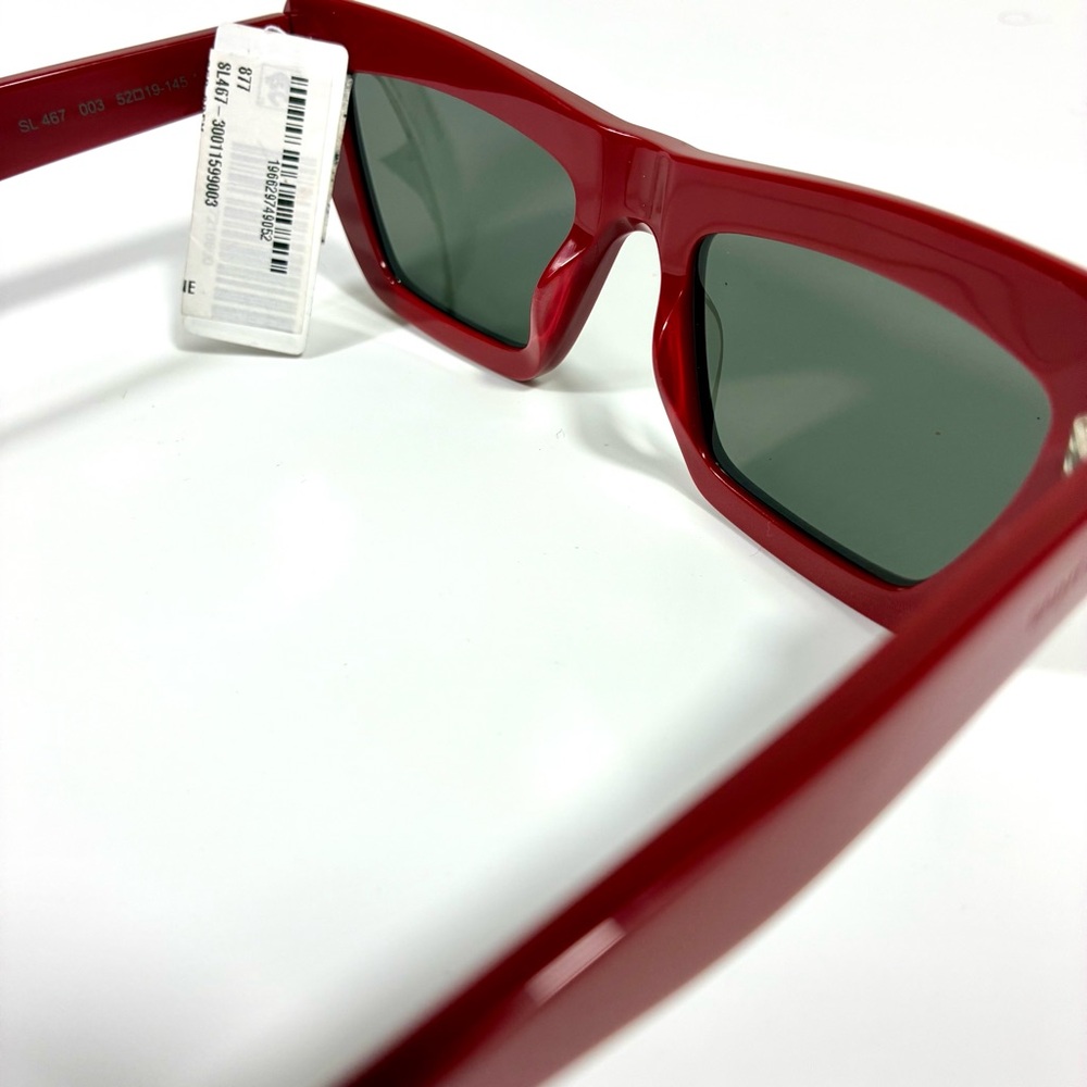 Saint Laurent 52mm Cat Eye Sunglasses Red SL 467 NEW - Picture 11 of 17